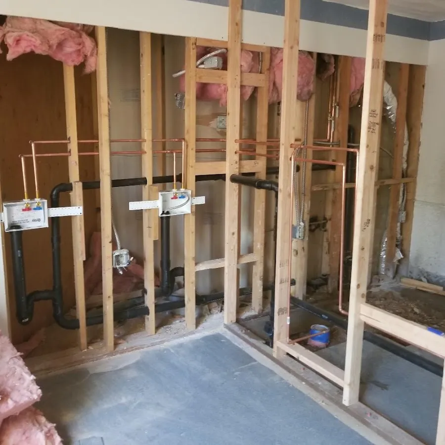 Rough-in copper and drain pipes for Shower Repair in Miamisburg